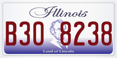 IL license plate B308238