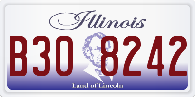 IL license plate B308242