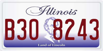 IL license plate B308243