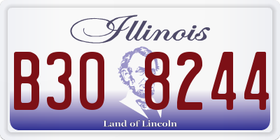 IL license plate B308244