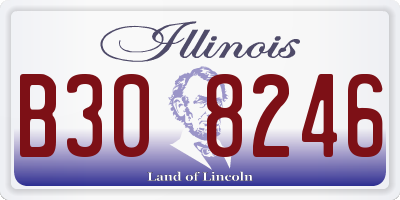 IL license plate B308246