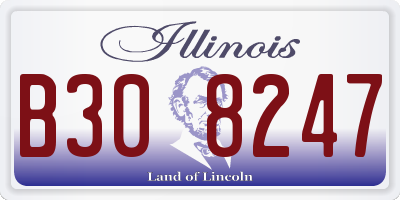 IL license plate B308247