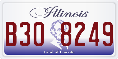 IL license plate B308249
