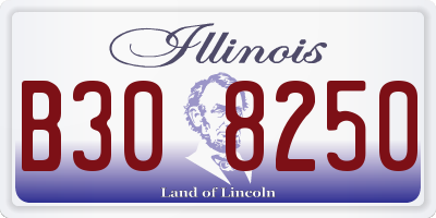 IL license plate B308250