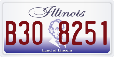 IL license plate B308251