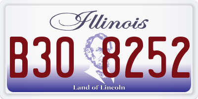 IL license plate B308252