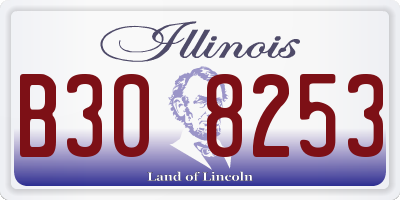 IL license plate B308253