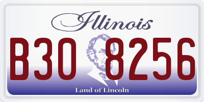 IL license plate B308256