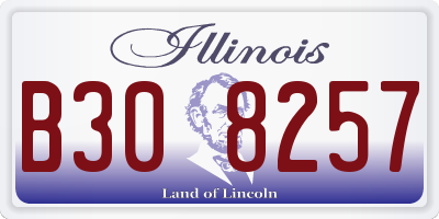 IL license plate B308257