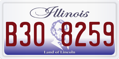 IL license plate B308259