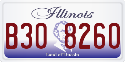 IL license plate B308260