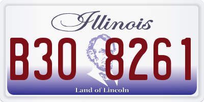 IL license plate B308261