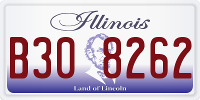 IL license plate B308262