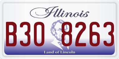 IL license plate B308263