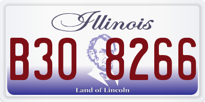 IL license plate B308266