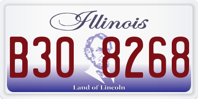 IL license plate B308268