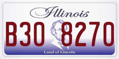 IL license plate B308270
