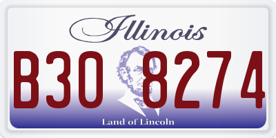 IL license plate B308274