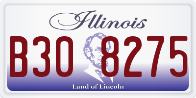 IL license plate B308275