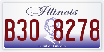 IL license plate B308278