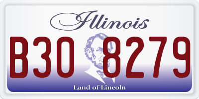 IL license plate B308279