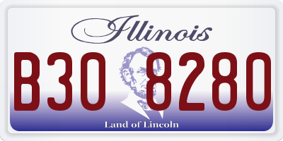 IL license plate B308280