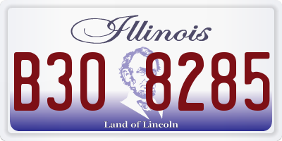 IL license plate B308285