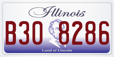 IL license plate B308286