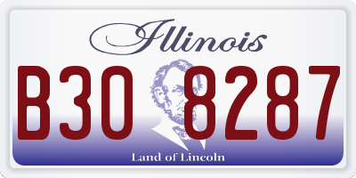 IL license plate B308287