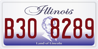 IL license plate B308289