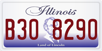 IL license plate B308290