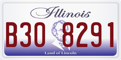 IL license plate B308291