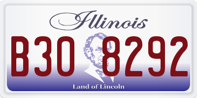 IL license plate B308292