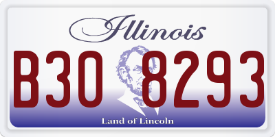 IL license plate B308293