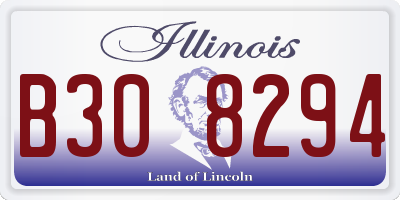 IL license plate B308294