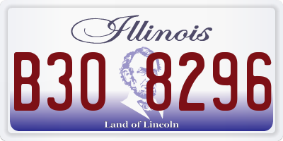 IL license plate B308296