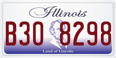 IL license plate B308298