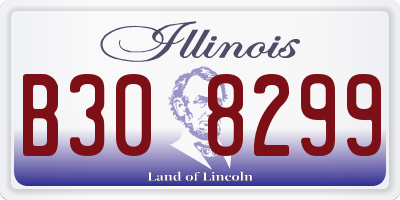 IL license plate B308299
