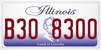 IL license plate B308300