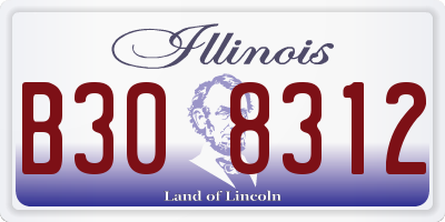 IL license plate B308312