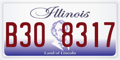 IL license plate B308317