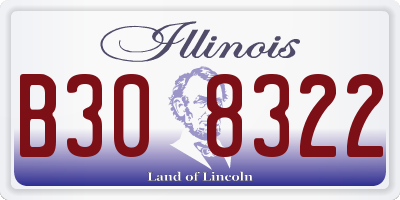 IL license plate B308322