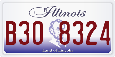 IL license plate B308324