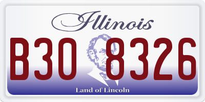 IL license plate B308326