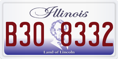 IL license plate B308332