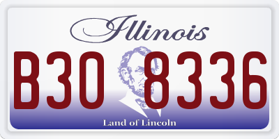 IL license plate B308336