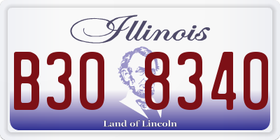 IL license plate B308340