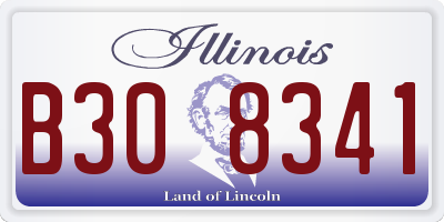 IL license plate B308341