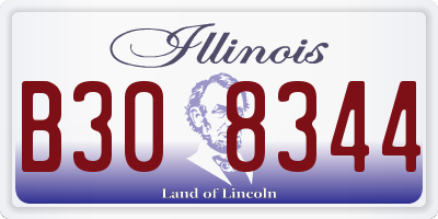 IL license plate B308344