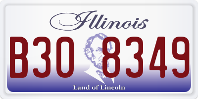 IL license plate B308349